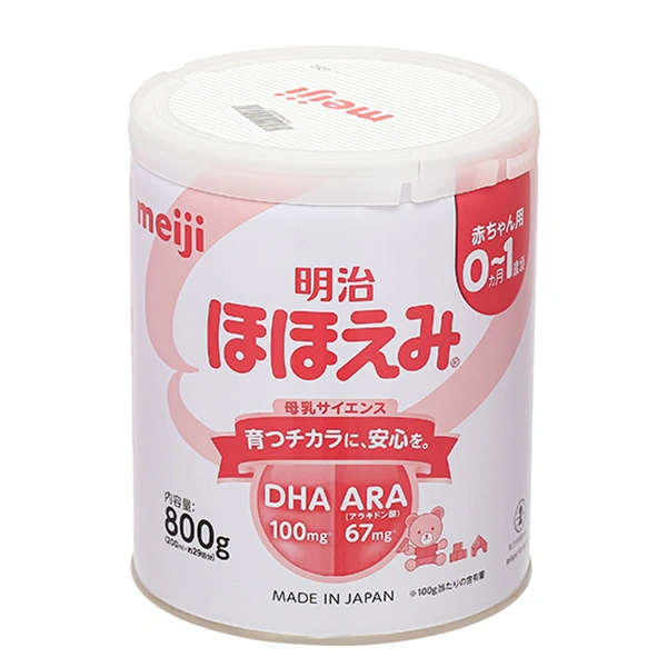 Sữa bột nội địa Nhật Meiji Hohoemi Milk hồng 800g (0 - 12 tháng) 1