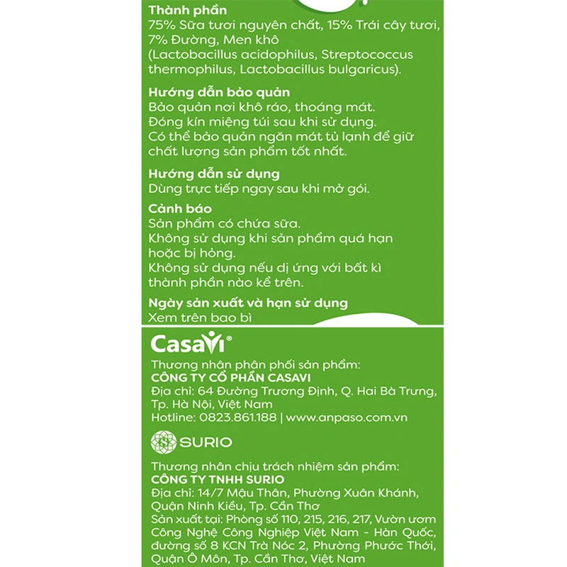 Sữa chua khô sấy thăng hoa vị chuối Anpaso hộp 20g (từ 8 tháng) 12