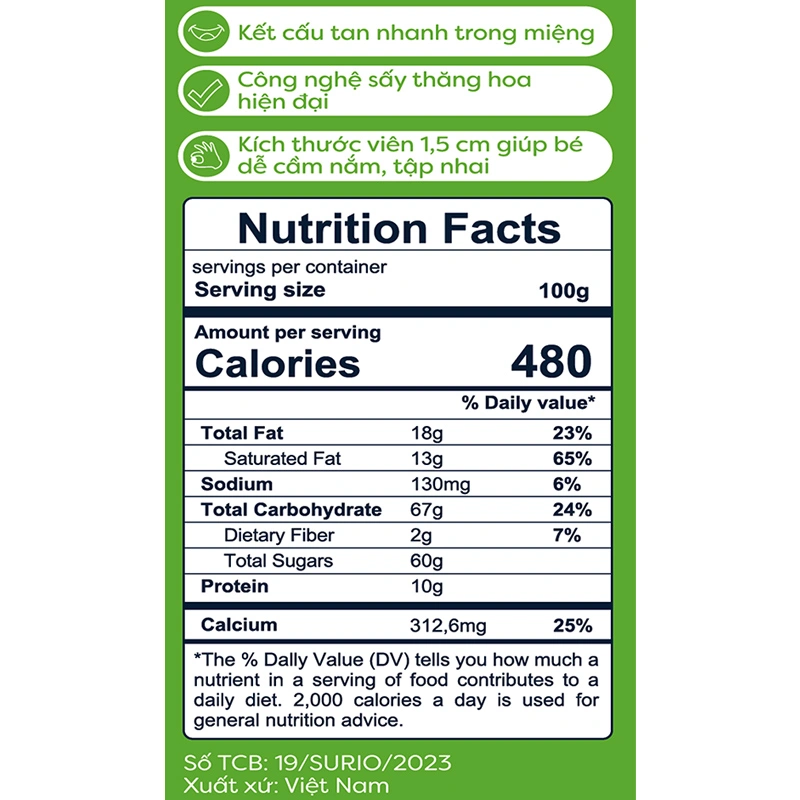 Sữa chua khô sấy thăng hoa vị chuối Anpaso hộp 20g (từ 8 tháng) 5