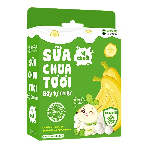 Sữa chua khô sấy thăng hoa vị chuối Anpaso