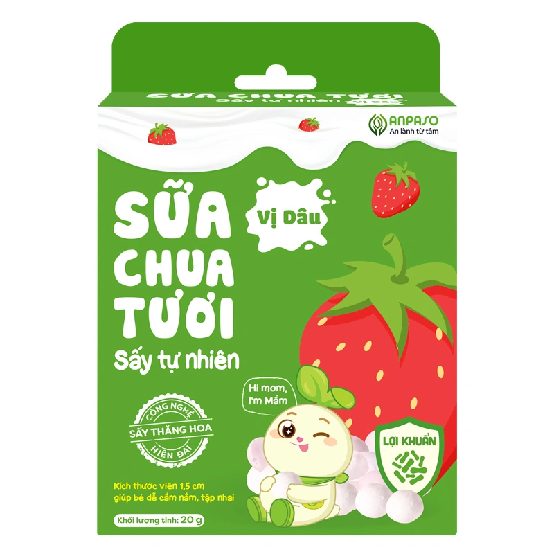 Sữa chua khô sấy thăng hoa vị chuối Anpaso hộp 20g (từ 8 tháng) 14
