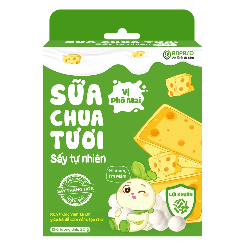 Sữa chua khô sấy thăng hoa vị chuối Anpaso hộp 20g (từ 8 tháng) 6