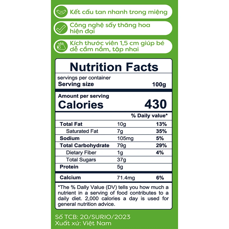 Sữa chua khô sấy thăng hoa vị chuối Anpaso hộp 20g (từ 8 tháng) 9