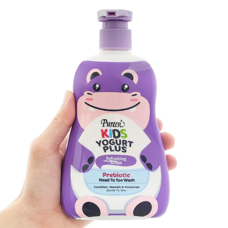 Sữa tắm & gội 2in1 cho bé Pureen Prebiotic tinh chất sữa chua hương nho 400 ml (từ 1 tuổi) 3