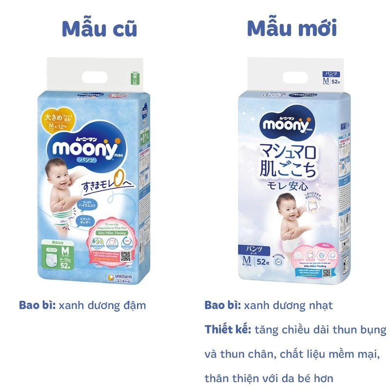 Tã quần cho bé trai Moony size XL 38 miếng (12 - 22 kg) - Giao bao bì ngẫu nhiên 16