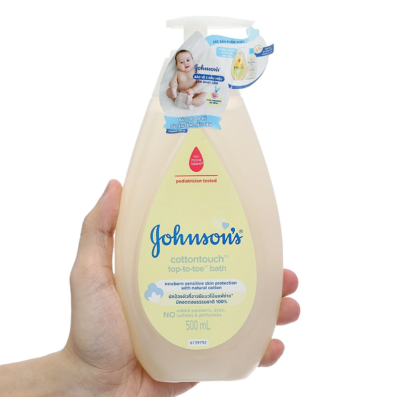 Sữa tắm & gội 2in1 cho bé Johnson's Baby Cotton Touch hương dịu nhẹ 500 ml (mọi độ tuổi) - Giao bao bì ngẫu nhiên 4