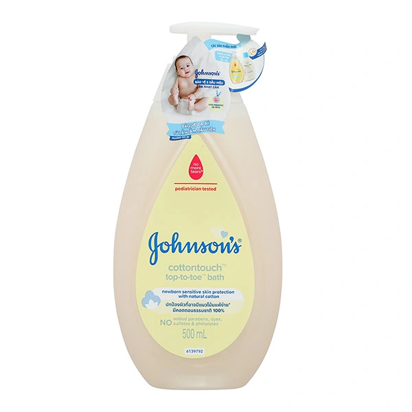 Sữa tắm & gội 2in1 cho bé Johnson's Baby Cotton Touch hương dịu nhẹ 500 ml (mọi độ tuổi) - Giao bao bì ngẫu nhiên 1