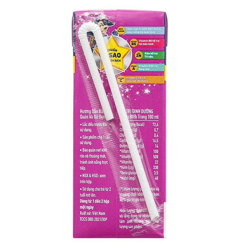 Lốc 4 hộp sữa trái cây LiF Kun hương nho 180 ml (từ 2 tuổi) 22