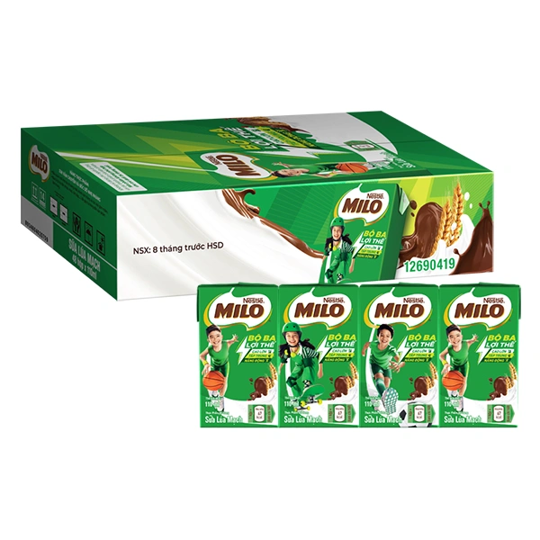 Thùng 48 hộp thức uống lúa mạch Nestlé Milo - Giao bao bì ngẫu nhiên