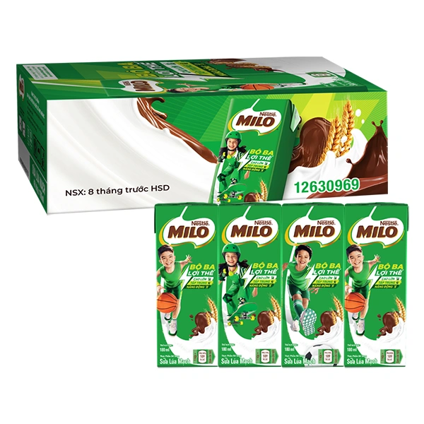 Thùng 48 hộp thức uống lúa mạch Nestlé Milo - Giao bao bì ngẫu nhiên