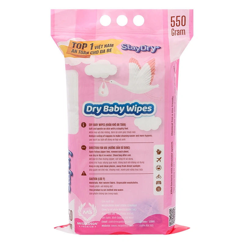 Combo 2 khăn khô StayDry không mùi 550g/túi 2