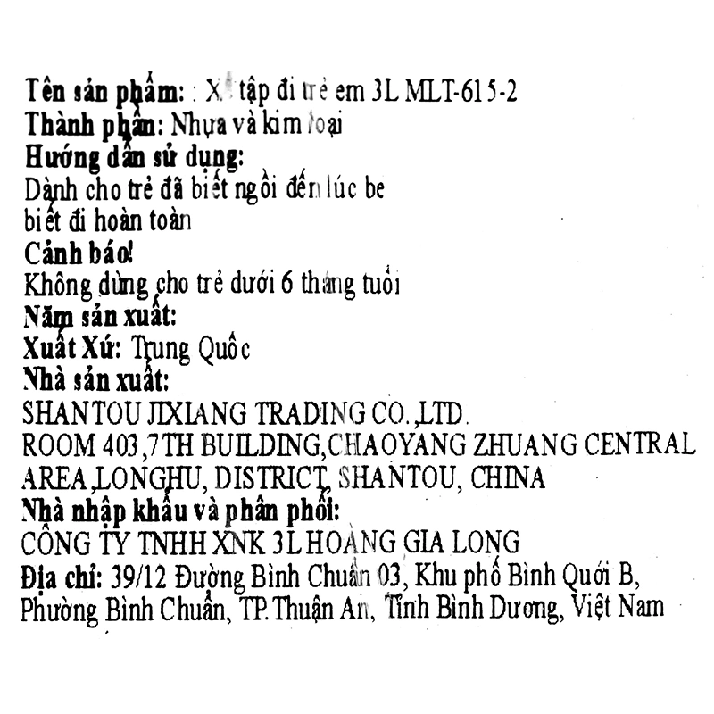 Xe tập đi 3L MLT-613-2 (từ 6 tháng) 25