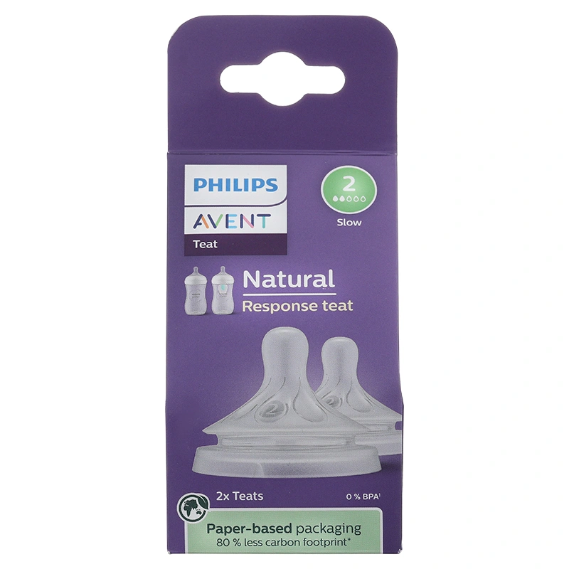 Bộ 2 núm ti Philips Avent SCY966/12 cổ rộng size 6 (từ 9 tháng) - Giao bao bì ngẫu nhiên 24