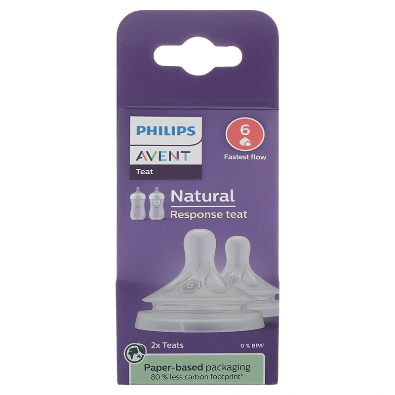 Bộ 2 núm ti Philips Avent SCY966/12 cổ rộng size 6 (từ 9 tháng) - Giao bao bì ngẫu nhiên 3
