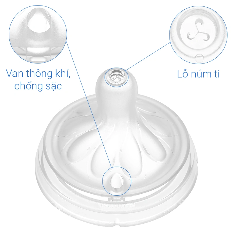 Bộ 2 núm ti Philips Avent SCY966/12 cổ rộng size 6 (từ 9 tháng) - Giao bao bì ngẫu nhiên 10