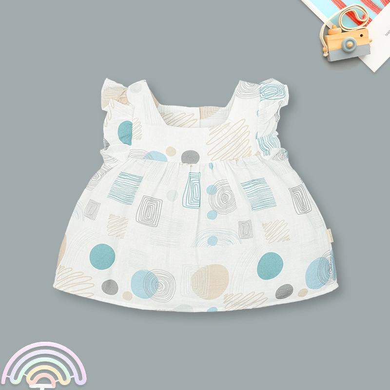 Bộ sát nách bé gái Ualarogo UR2181 màu be 25