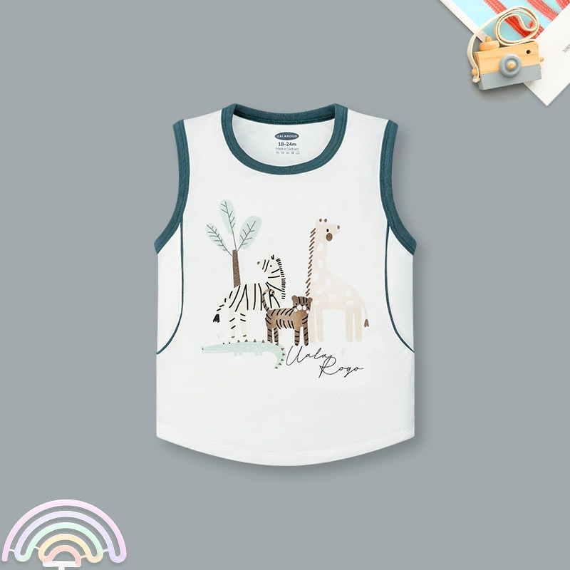 Bộ sát nách bé trai Ualarogo UR2186 màu nâu 24