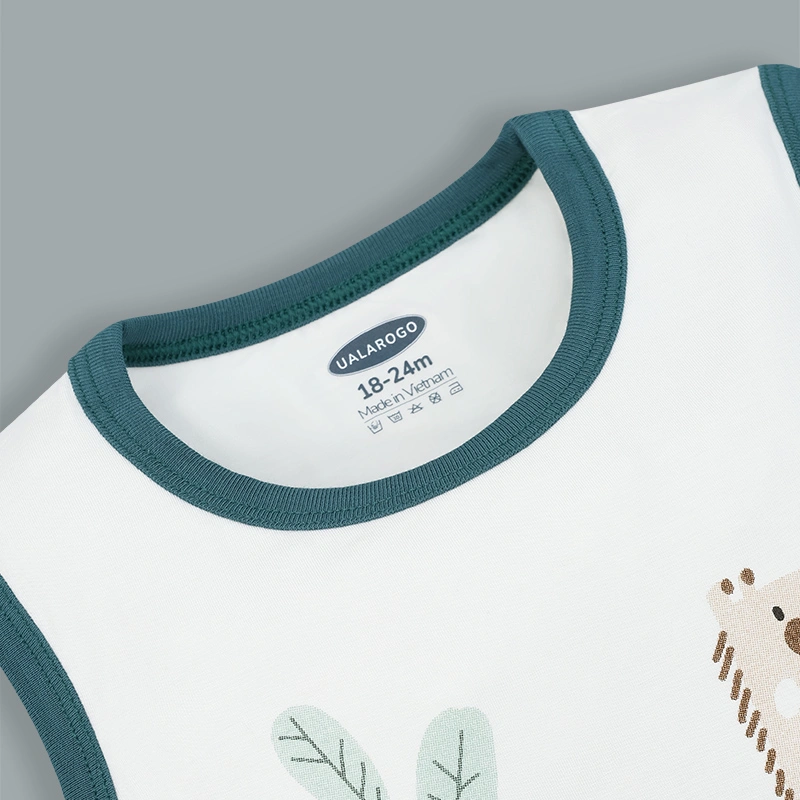 Bộ sát nách bé trai Ualarogo UR2186 màu nâu 26