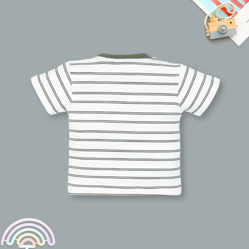 Bộ tay ngắn bé trai Ualarogo UR3874 in chữ màu xanh lá 3