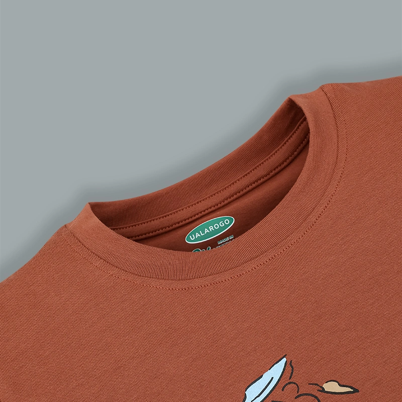 Bộ tay ngắn bé trai Ualarogo UR3874 in chữ màu xanh lá 16