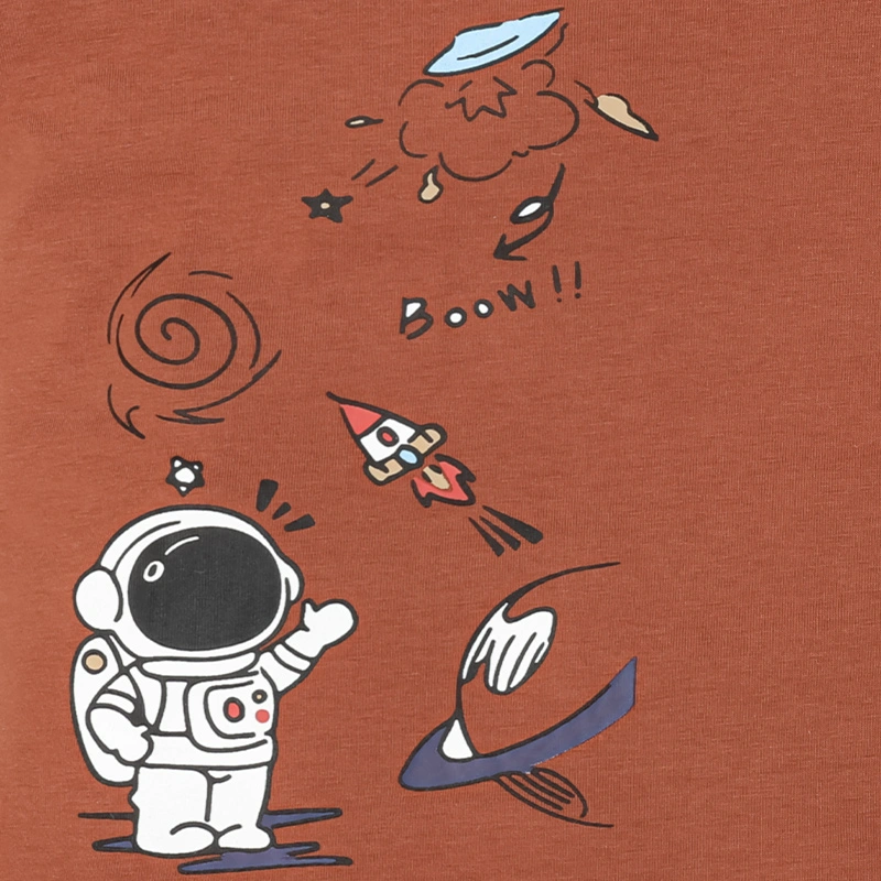 Bộ tay ngắn bé trai Ualarogo UR3874 in chữ màu xanh lá 18