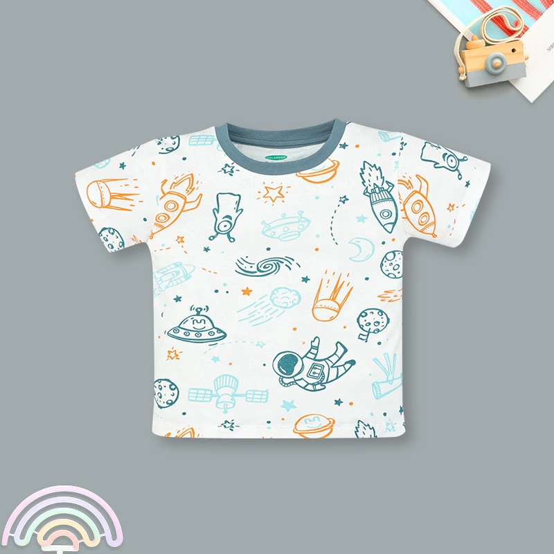 Bộ tay ngắn bé trai Ualarogo UR3874 in chữ màu xanh lá 26