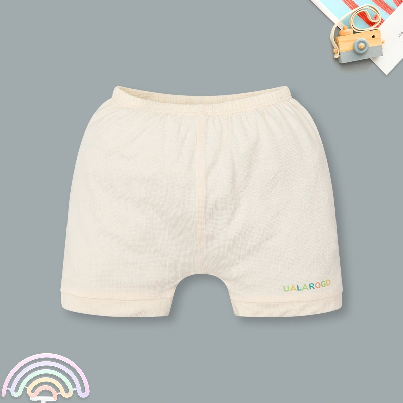 Bộ tay ngắn cài chéo in hình thú Ualarogo UR2188 màu be 9