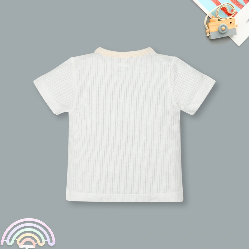 Bộ tay ngắn cài chéo in hình thú Ualarogo UR2188 màu be 3