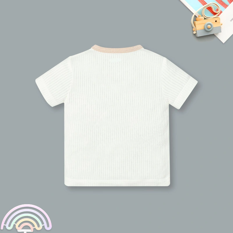 Bộ tay ngắn cài chéo in hình thú Ualarogo UR2188 màu be 16