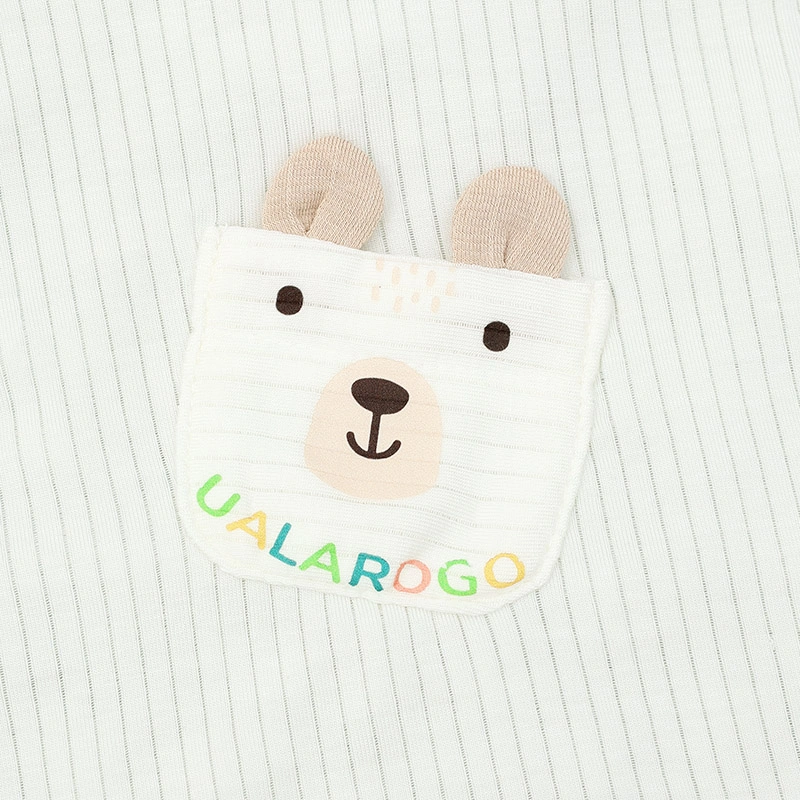 Bộ tay ngắn cài chéo in hình thú Ualarogo UR2188 màu be 20