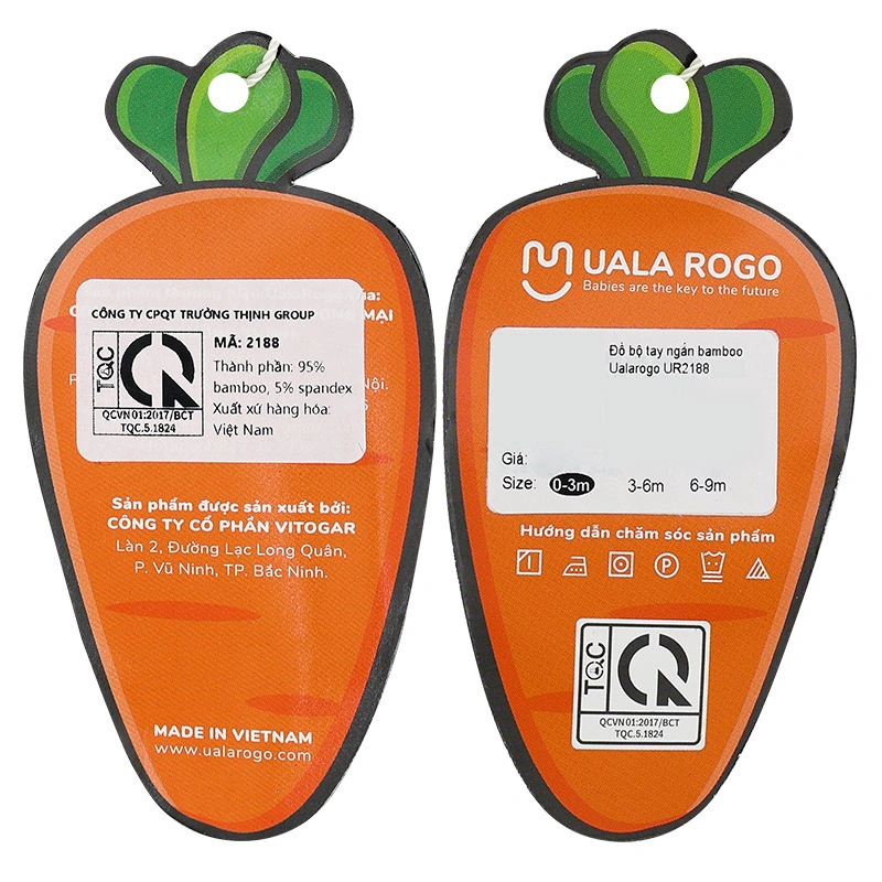 Bộ tay ngắn cài chéo in hình thú Ualarogo UR2188 màu be 40