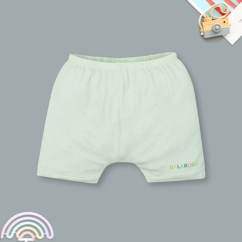 Bộ tay ngắn cài chéo in hình thú Ualarogo UR2188 màu be 35