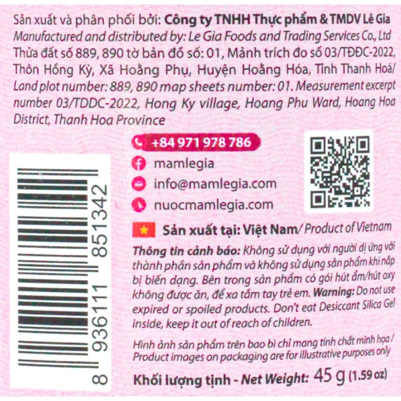 Chà bông tôm Lê Gia hũ 45g (từ 6 tháng) - Giao bao bì ngẫu nhiên 8