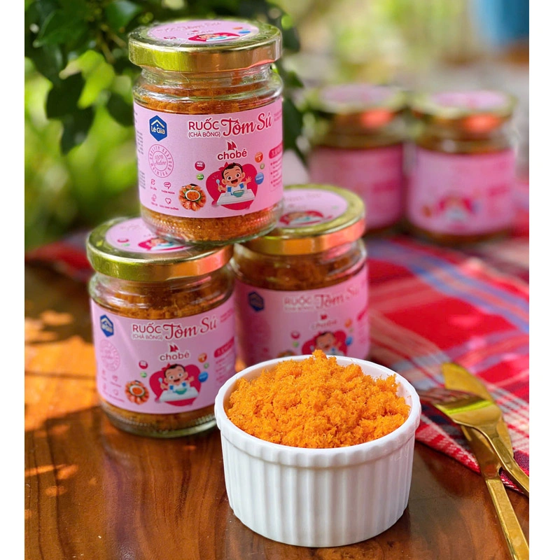 Chà bông tôm Lê Gia hũ 45g (từ 6 tháng) - Giao bao bì ngẫu nhiên 6
