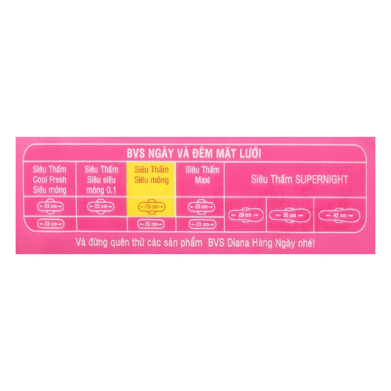 Băng vệ sinh ban ngày Diana Siêu Thấm chống tràn có cánh 20 miếng - Giao bao bì ngẫu nhiên 18