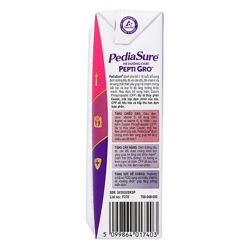 Combo 5 thùng 48 hộp sữa pha sẵn Abbott PediaSure hương vani 180 ml (1 - 10 tuổi) - Giao bao bì ngẫu nhiên 12