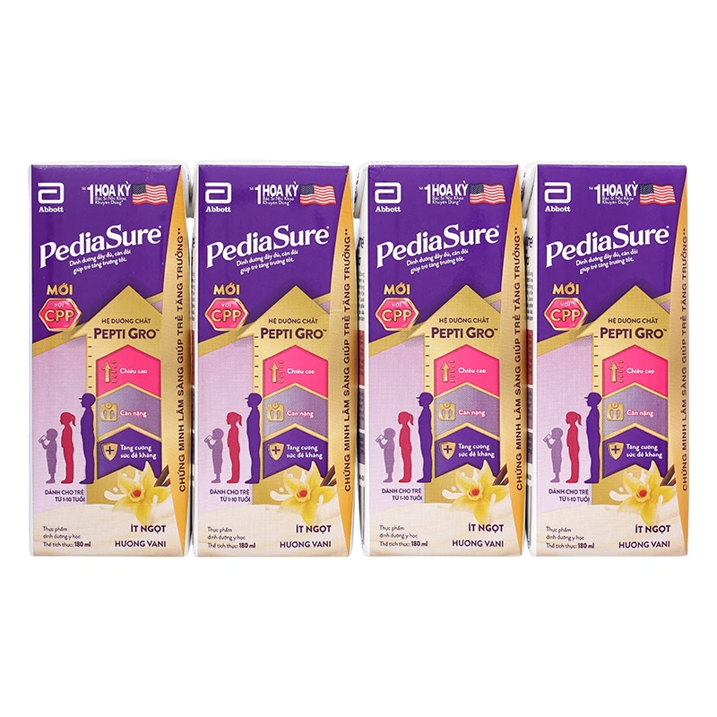 Combo 5 thùng 48 hộp sữa pha sẵn Abbott PediaSure hương vani 180 ml (1 - 10 tuổi) - Giao bao bì ngẫu nhiên 7