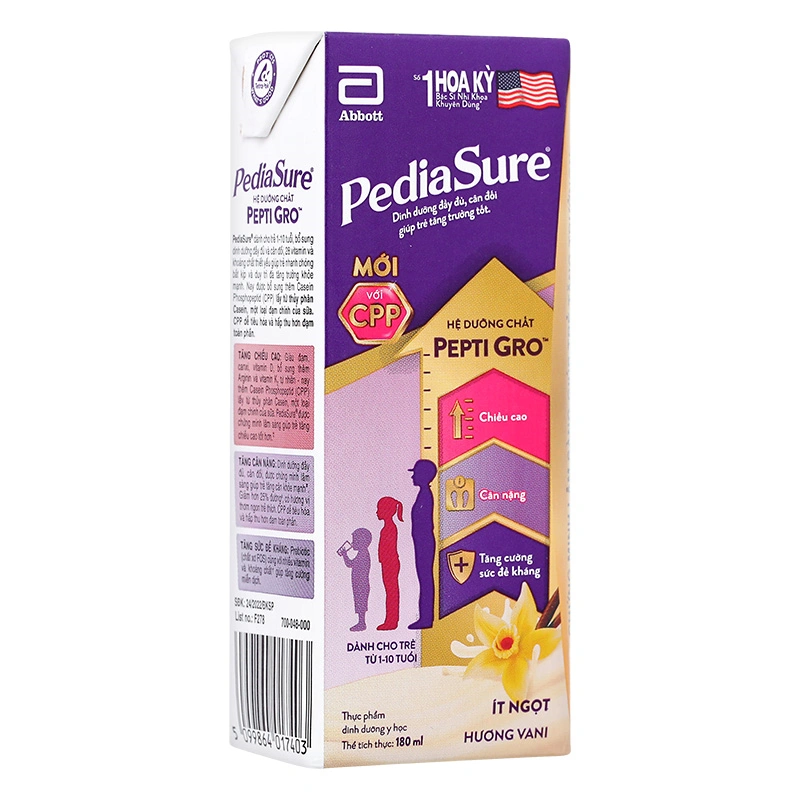 Combo 5 thùng 48 hộp sữa pha sẵn Abbott PediaSure hương vani 180 ml (1 - 10 tuổi) - Giao bao bì ngẫu nhiên 9