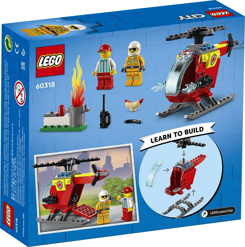 Đồ chơi lắp ráp trực thăng cứu hỏa Lego City 60318 2
