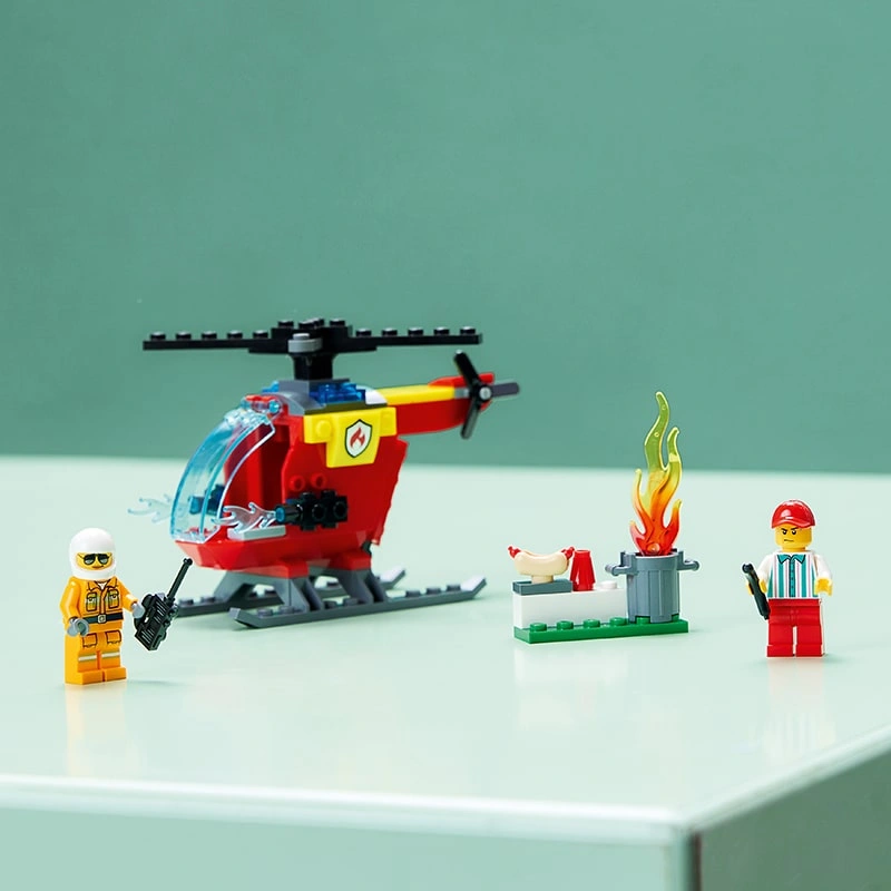 Đồ chơi lắp ráp trực thăng cứu hỏa Lego City 60318 4