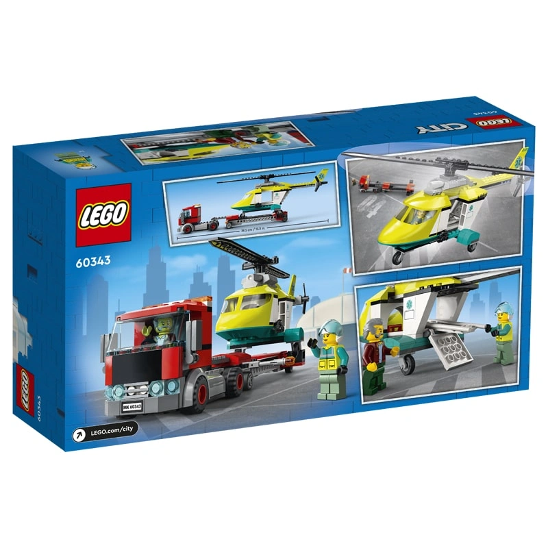 Đồ chơi lắp ráp xe vận chuyển trực thăng cứu hộ Lego City 60343 (215 chi tiết) 2