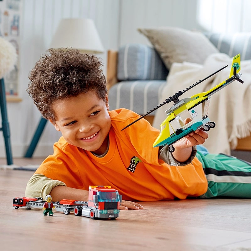 Đồ chơi lắp ráp xe vận chuyển trực thăng cứu hộ Lego City 60343 (215 chi tiết) 5