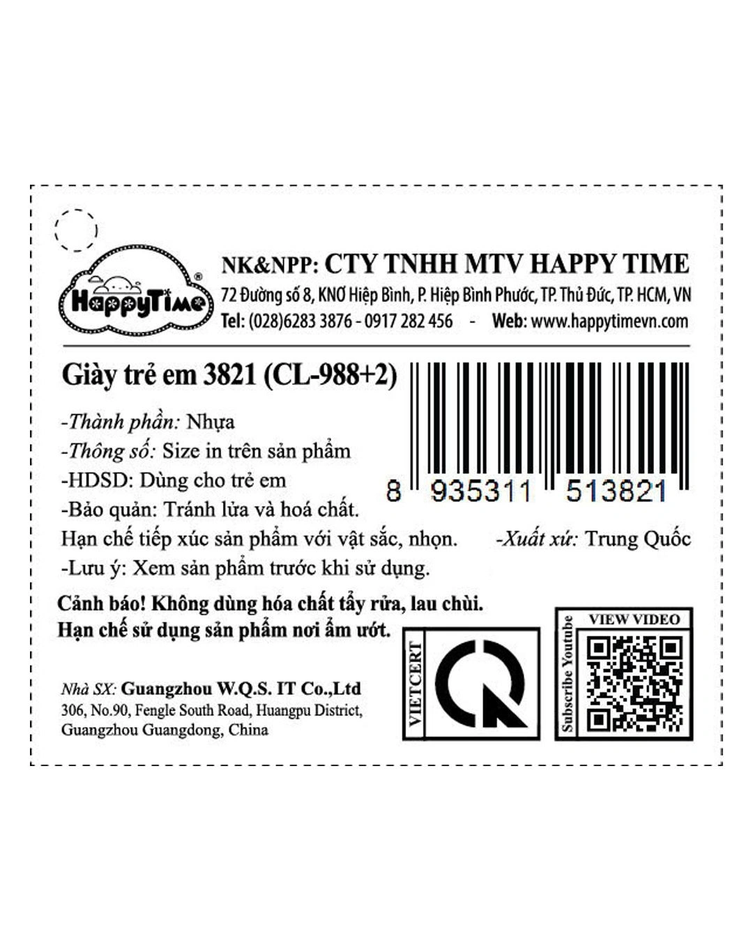 Giày sandal cho bé gái HappyTime SD988-2 10