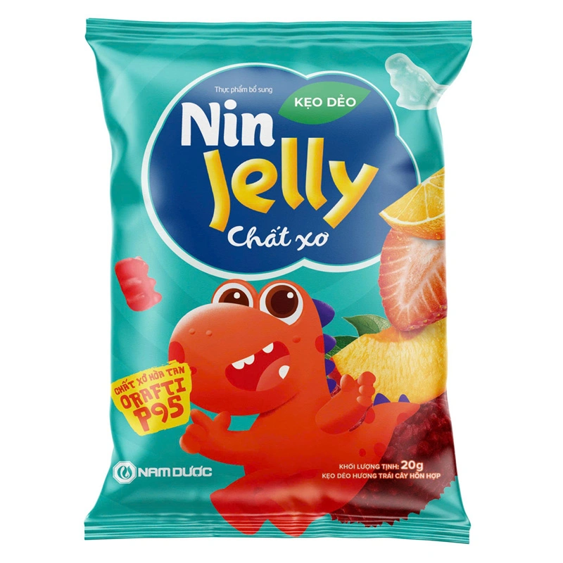 Kẹo dẻo Nam Dược Nin Jelly bổ sung chất xơ hương trái cây, 20g dạng viên (từ 2 tuổi) - Giao bao bì ngẫu nhiên 2