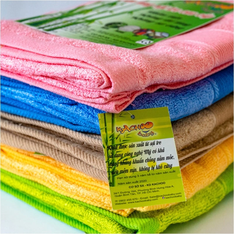 Khăn tắm sợi tre KACHOOBABY 50x100 cm - Màu ngẫu nhiên 7