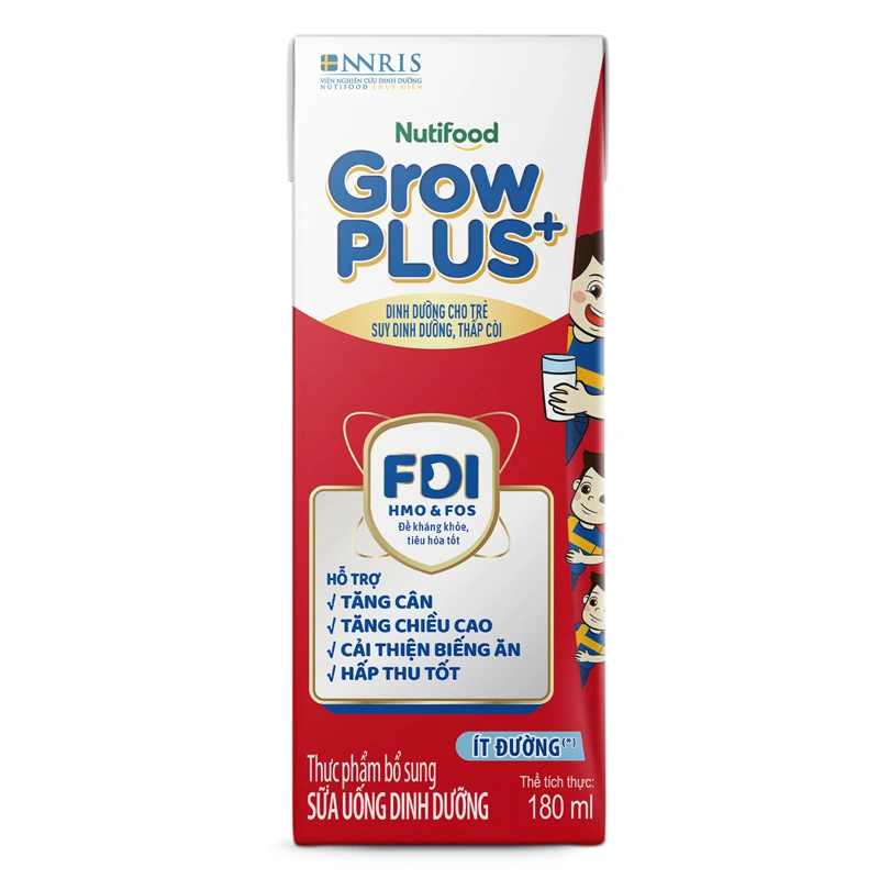 Thùng 48 hộp sữa pha sẵn Nutifood GrowPLUS+ đỏ ít đường hương vani 180 ml cho trẻ suy dinh dưỡng, thấp còi (từ 1 tuổi) - Giao bao bì ngẫu nhiên 15