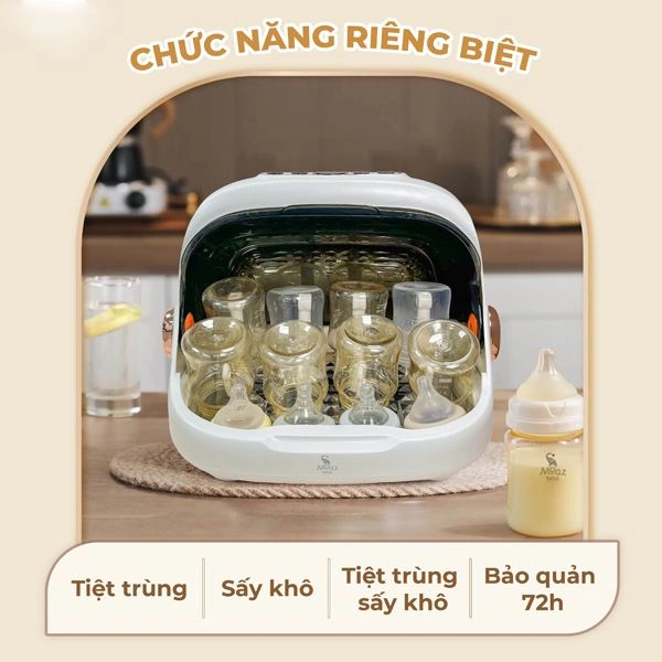 Máy tiệt trùng và sấy khô bình sữa Moaz BéBé MB-044 - ION 4