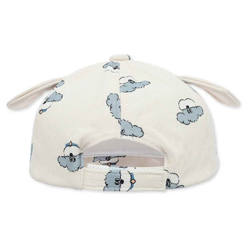 Nón kết cho bé TOP KIDS thêu chó con màu nâu be 11