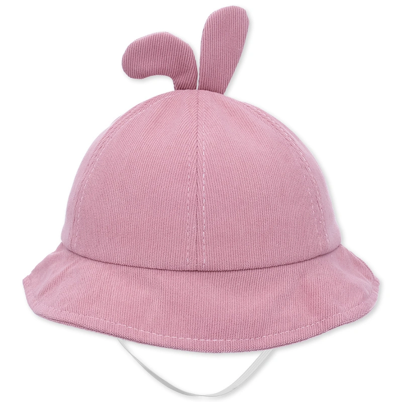 Nón vành cho bé TOP KIDS thêu thỏ con màu xanh 11