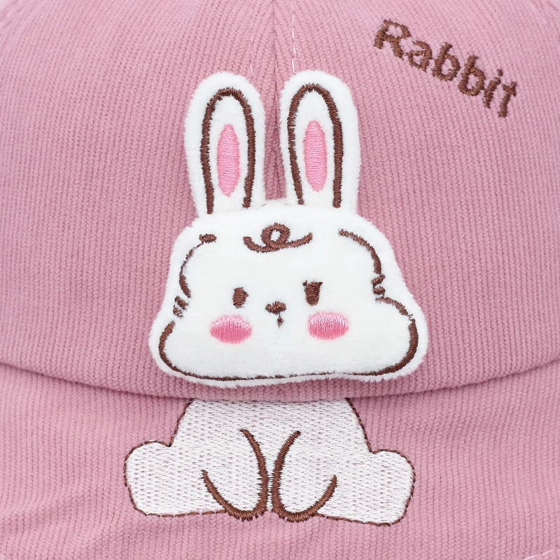 Nón vành cho bé TOP KIDS thêu thỏ con màu xanh 12